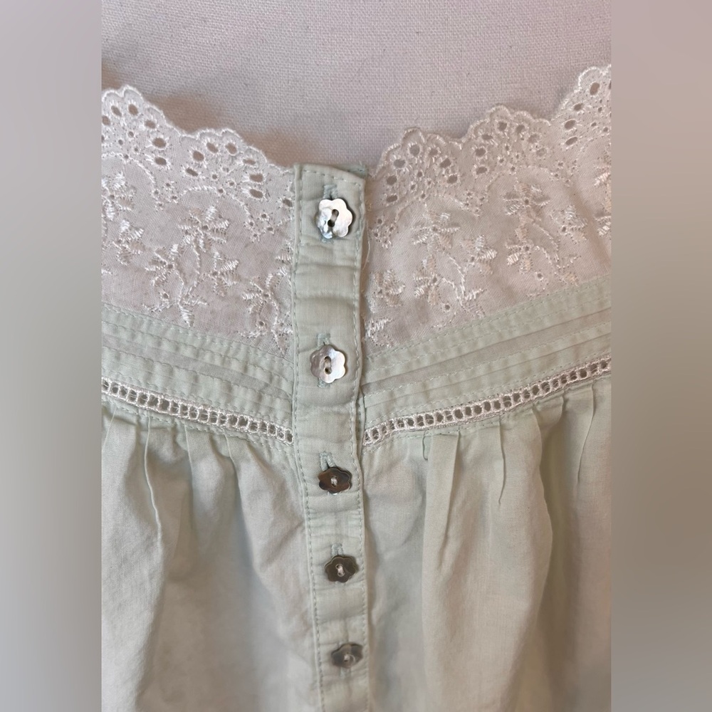 🔺sold🔺Cottage Core Ballet Night Gown with White Lace-Trimmed - Picture 4 of 9